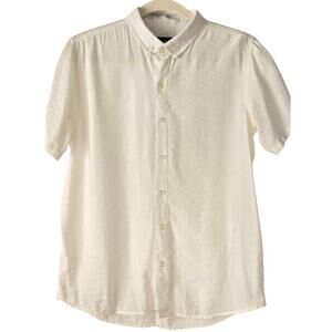 ASOS BLEND Men’s White Cotton Rich Classic Essential Button Up Shirt Size XL